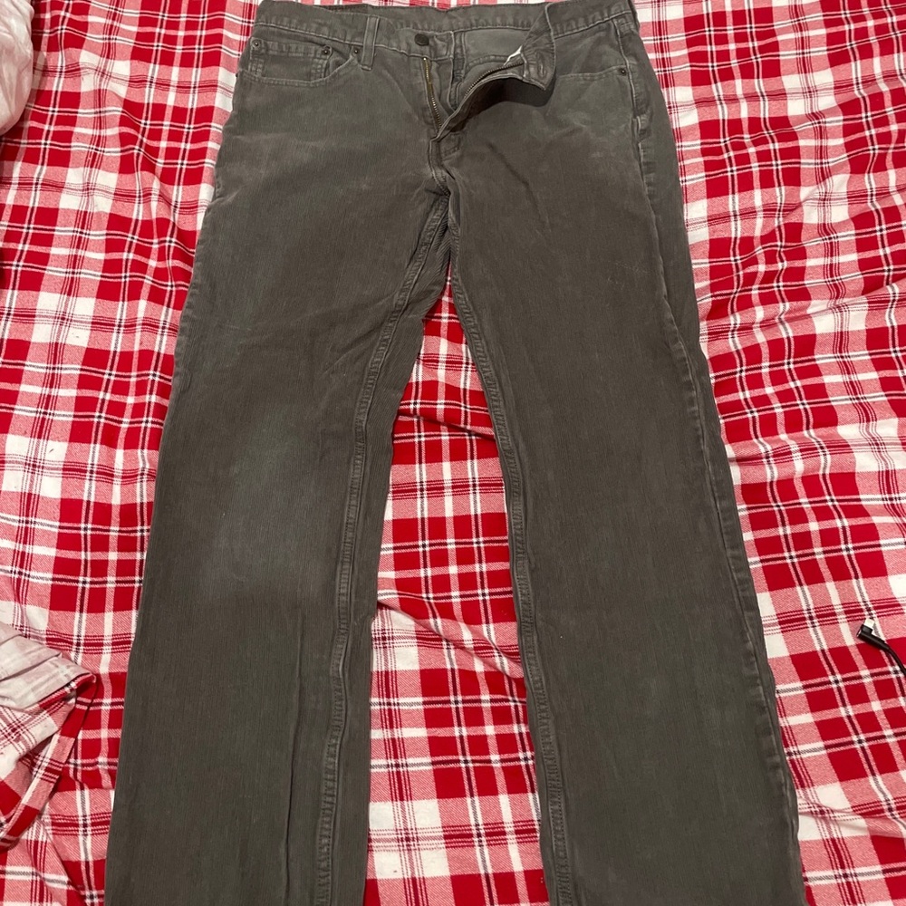 ASH GREY CORDUROY 514 LEVIS 32-30 SEE PICS